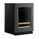 Kitchenaid® Centre de rafraîchissements avec porte en verre et porte-bouteilles à devant en bois - 24 po KUBR524SJP