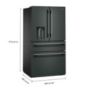 Kitchenaid® Réfrigérateur à portes françaises avec distributeur d’eau et de glaçons extérieur et tiroir réfrigéré pleine largeur FreshChill™ - 29 pi cu KRMF436SJP