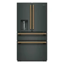 Kitchenaid® Réfrigérateur à portes françaises avec distributeur d’eau et de glaçons extérieur et tiroir réfrigéré pleine largeur FreshChill™ - 29 pi cu KRMF436SJP