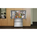 Kitchenaid® Réfrigérateur à portes françaises avec distributeur d’eau et de glaçons extérieur et tiroir réfrigéré pleine largeur FreshChill™ - 29 pi cu KRMF436SPS
