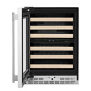 Kitchenaid® Cellier sous le comptoir avec porte-bouteilles à devant en bois à pleine extension - 24 po KUWL524SPS
