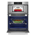 Kitchenaid® Four mural combiné électrique intelligent de 27 pouces avec modes de cuisson assistée - Fini PrintShield™ KOEC727SPS