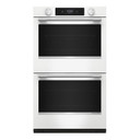 Kitchenaid® Four mural double électrique intelligent de 30 pouces avec modes de cuisson assistée - Blanc KOED730SWH