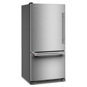 Kitchenaid® Réfrigérateur à congélateur inférieur et profondeur standard avec porte à charnière à gauche de 22 pi cu - 33 po KRBL133SPS