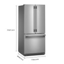 Kitchenaid® Réfrigérateur à portes françaises et profondeur standard avec distributeur d'eau intérieur , fini PrintShield™ - 30 po - 20 pi cu KRFF330SPS