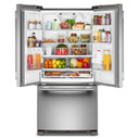 Kitchenaid® Réfrigérateur à portes françaises, profondeur standard et distributeur intérieur de 22 pi cu - 33 po KRFF333SPS