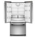 Kitchenaid® Réfrigérateur à portes françaises, profondeur standard et distributeur intérieur de 22 pi cu - 33 po KRFF333SPS