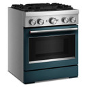 Kitchenaid® Cuisinière bicombustible de style commercial à 4 brûleurs avec mode de friture à air sans préchauffage de 30 po KFDS930SAG