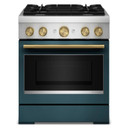 Kitchenaid® Cuisinière bicombustible de style commercial à 4 brûleurs avec mode de friture à air sans préchauffage de 30 po KFDS930SAG