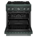 Cuisinière bicombustible de style commercial à 4 brûleurs avec mode de friture à air sans préchauffage KitchenAid® de 30 po KFDS930SJP