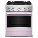 Kitchenaid® Cuisinière bicombustible de style commercial à 4 brûleurs avec mode de friture à air sans préchauffage de 30 po KFDS930SWF