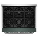 Cuisinière au gaz de style commercial à 6 brûleurs avec mode de friture à air sans préchauffage KitchenAid® de 36 po KFGS936SJP