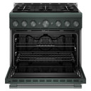 Cuisinière au gaz de style commercial à 6 brûleurs avec mode de friture à air sans préchauffage KitchenAid® de 36 po KFGS936SJP