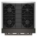 Cuisinière bicombustible de style commercial à 4 brûleurs avec mode de friture à air sans préchauffage KitchenAid® de 30 po KFDS930SBE