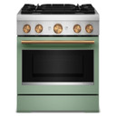 Kitchenaid® Cuisinière bicombustible de style commercial à 4 brûleurs avec mode de friture à air sans préchauffage de 30 po KFDS930SDC