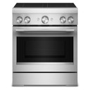 Cuisinière à induction non encastrée de style commercial à 4 éléments avec friture à air KitchenAid® de 30 po KFIS930SSS