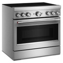 Cuisinière à induction non encastrée de style commercial à 6 éléments avec friture à air KitchenAid® de 36 po KFIS936SSS