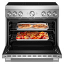 Cuisinière à induction non encastrée de style commercial à 6 éléments avec friture à air KitchenAid® de 36 po KFIS936SSS