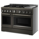 Table de cuisson commerciale au gaz à 6 brûleurs avec plaque chauffante KitchenAid® de 48 po KFGD948SBE