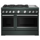 Table de cuisson bicombustible à 6 brûleurs avec plaque chauffante  KitchenAid® de 48 po KFDD948SJP