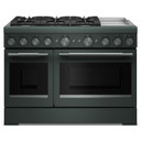 Table de cuisson bicombustible à 6 brûleurs avec plaque chauffante KitchenAid® de 48 po KFDD948SJP