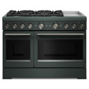 Table de cuisson bicombustible à 6 brûleurs avec plaque chauffante KitchenAid® de 48 po KFDD948SJP