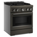 Cuisinière au gaz de style commercial à 4 brûleurs avec mode de friture à air sans préchauffage KitchenAid® de 30 po KFGS930SBE