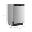 Whirlpool® Lave-vaisselle en acier inoxydable avec cycle demi-charge et bras gicleurs triples - 48 dBA - 18 po WDFS5118SS