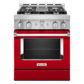 Cuisinière commerciale intelligente au gaz KitchenAid®, 4 brûleurs, 30 po KFGC500JPA