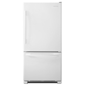 Réfrigérateur à congélateur inférieur Amana® 22 pi cu à grande capacité ABB2224BRW