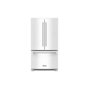 Kitchenaid® Réfrigérateur à portes françaises à profondeur de comptoir et distributeur intérieur de 20 pi cu, 26 po KRFC136RWH