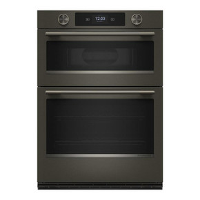 Kitchenaid® Four mural combiné électrique intelligent de 30 pouces avec modes de cuisson assistée - Minerai noir KOEC730SBE