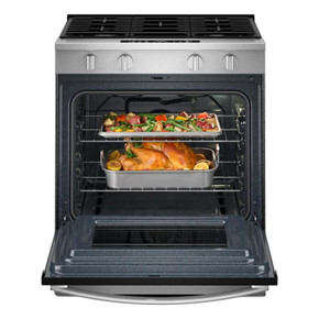 Whirlpool® Cuisinière au gaz intelligente avec technologie de cuisson à air et nettoyage à la vapeur de 30 po WSGS4530TZ
