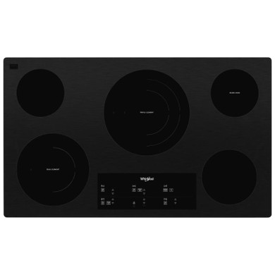 Whirlpool® Table de cuisson électrique en vitrocéramique avec élément radiant triple - 36 po WCE97US6KB
