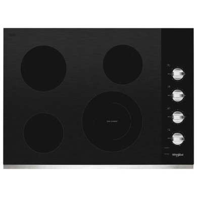 Whirlpool® Table de cuisson électrique en vitrocéramique avec élément radiant double - 30 po WCE55US0HS