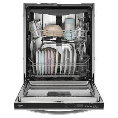 Whirlpool® Lave-vaisselle affleurant aux armoires en noir avec 3ᵉ panier - 44 dBA WDT550SAPZ
