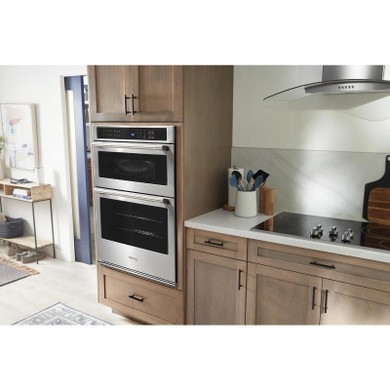 Maytag® Four mural combiné avec four à micro-ondes à friture à air et panier - 30 po - 6,4 pi cu MOEC6030LZ