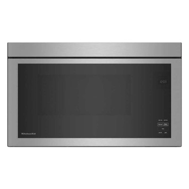 Kitchenaid® Four à micro-ondes à hotte intégrée encastré au design affleurant YKMMF330PPS