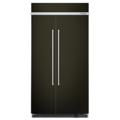 Kitchenaid® Réfrigérateur encastré côte à côte à fini PrintShield™ - 42 po - 25.5 pi cu KBSN702MBS