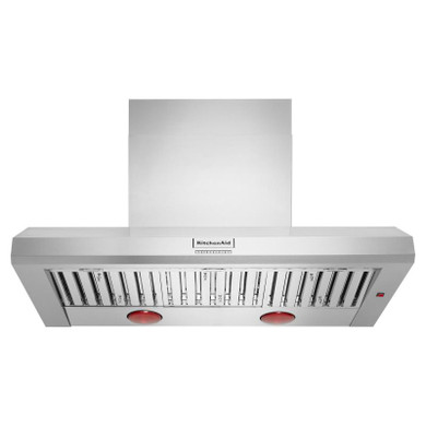 Kitchenaid® Hotte de cuisinière murale de style commercial à classe de moteur de 585 ou 1170 pi cu/min - 48 po KVWC958KSS