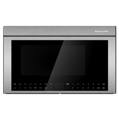 Kitchenaid® Four à micro-ondes à hotte intégrée multifonctions au design encastré affleurant YKMMF530PPS