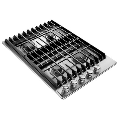 Kitchenaid® Table de cuisson au gaz à évacuation descendante avec 4 brûleurs - 30 po KCGD500GSS