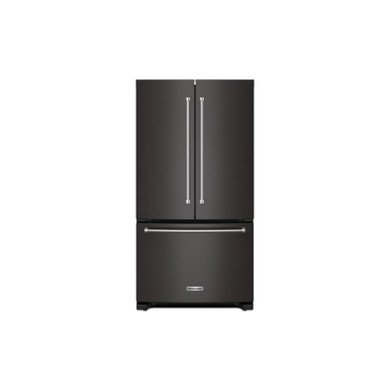 Kitchenaid® Réfrigérateur à portes françaises à profondeur de comptoir et distributeur intérieur 20 pi cu, 26 po KRFC136RBS