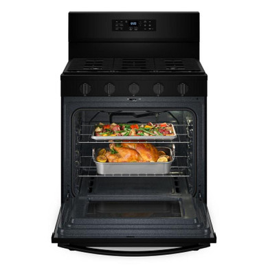 Whirlpool® Cuisinière au gaz de 30 pouces avec friture et cuisson à air, autonettoyante avec préchauffage WFGS5030RB