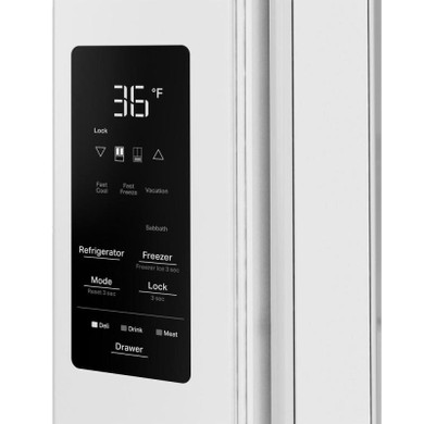 Réfrigérateur à portes françaises Whirlpool® et à capacité familiale et tiroir à températures flexibles de 30 pi cu WRMF3336SW