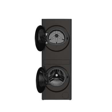 Whirlpool® Tour de lavage compacte certifiée ENERGY STAR® à pompe de chaleur de 24 po avec laveuse de 3,2 pi cu C.E.I. et sécheuse électrique de 4,3 pi cu YWFH5424SJ