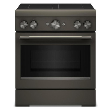 Cuisinière à induction non encastrée de style commercial à 4 éléments avec friture à air KitchenAid® de 30 po KFIS930SBE