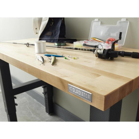 Gladiator® Établi en bois franc à hauteur réglable de 4 pi (121,9 cm) GAWB04HWEG