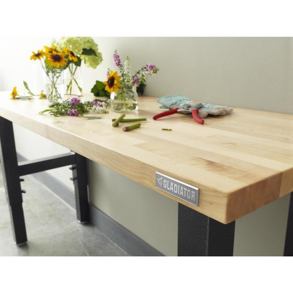 Gladiator® Établi en bois franc à hauteur réglable de 4 pi (121,9 cm) GAWB04HWEG