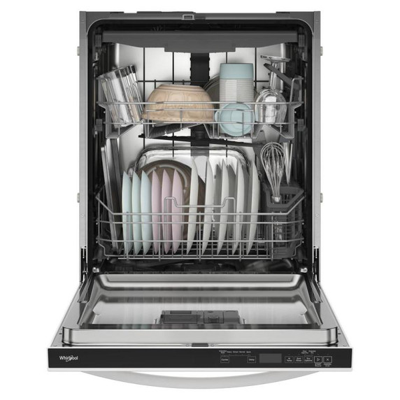 Whirlpool® Lave-vaisselle affleurant aux armoires en noir avec 3ᵉ panier - 44 dBA WDT550SAPW